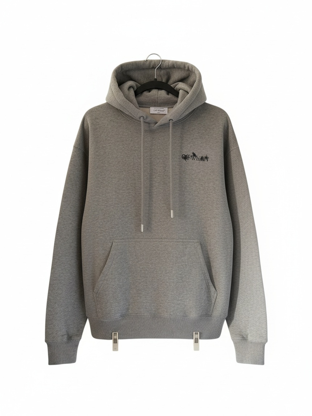 Off-White Flower Arrow Skate Hoodie Size S (Fits LARGE) Light Grey BRAND NEW